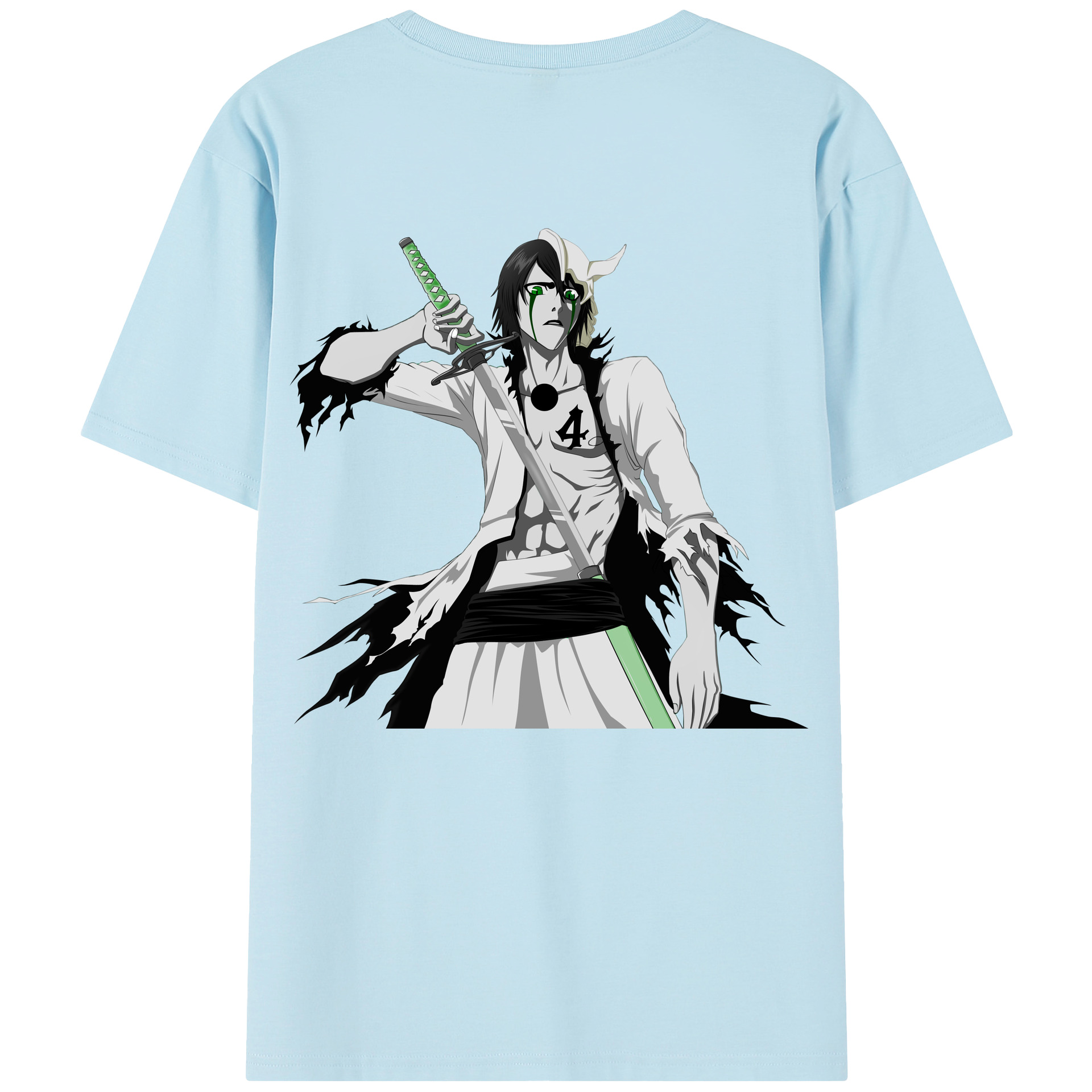 （画像用） ブリーチ ウルキオラ·シファー BLEACH Ulquiorra cifer 綿100％半袖Tシャツ（背面プリント）